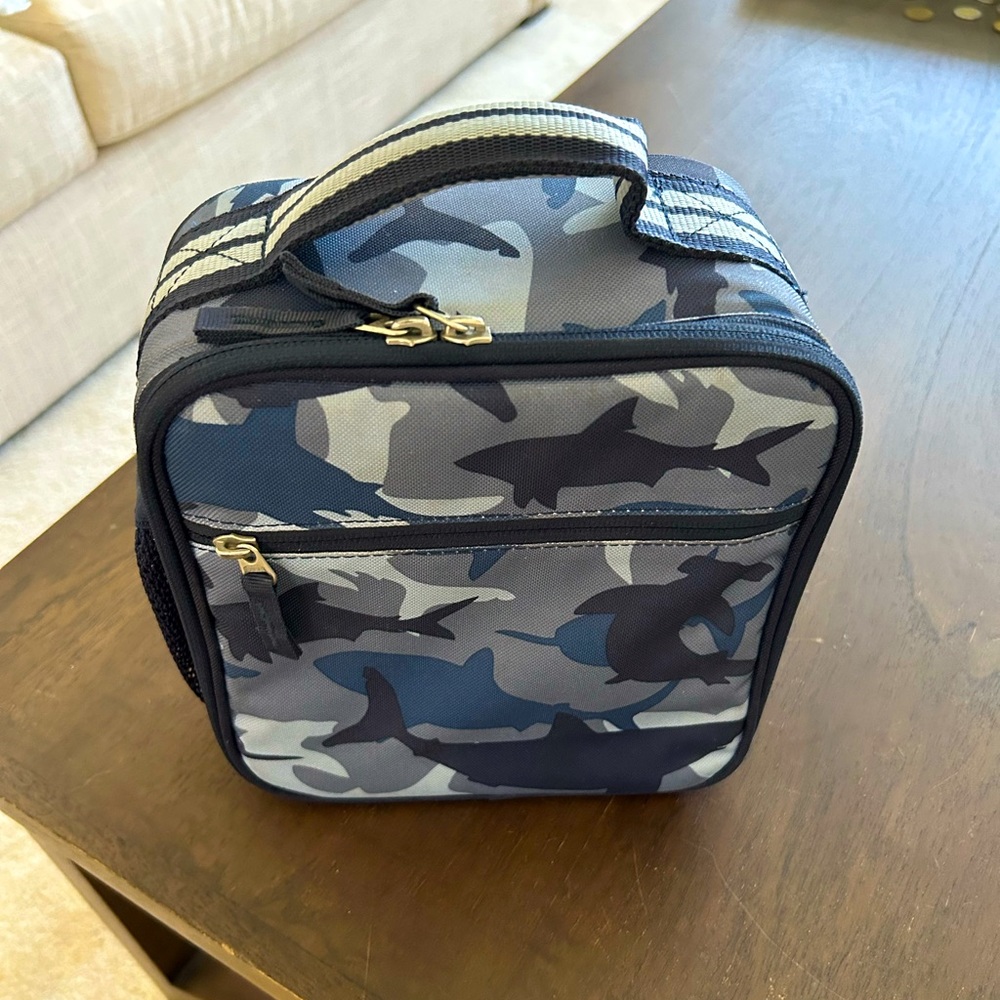 Pottery Barn Kids PBK classic camo shark lunchbox